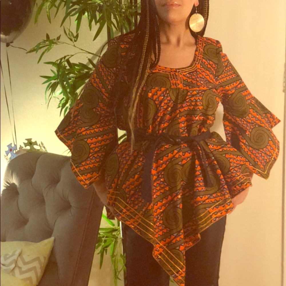 AFRICAN PRINT BLOUSE